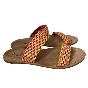 Lucky Brand Sandals 6M Alddon Braided Slip On Beach Summer